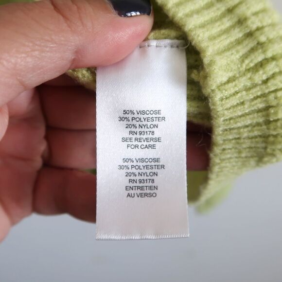 Tahari Lime Green Sweater - Size Medium - Picture 8 of 9